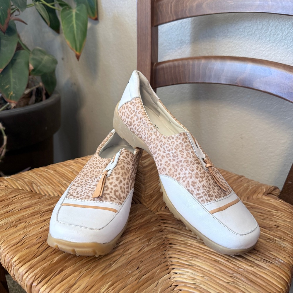 Walter Genuine Golf Dress Leather Slip On Loafers Shoes Size 42 Tan Italy